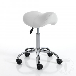SCAUN CABINET, KAIO WHITE, METAL SI PIELE ECO, COD 4582