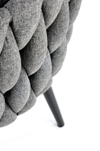 SCAUN CONFORTABIL AVATAR, GRI/NEGRU, TAPITERIE DIN STOFA SI PICIOARE DIN METAL, STIL MODERN - Img 4