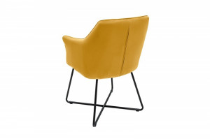SCAUN CU BRATE, LOFT, CATIFEA GALBEN MUSTAR, COD 39529, STIL LOFT - Img 4