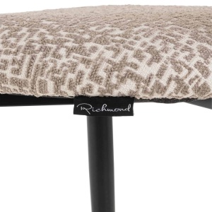 SCAUN DE BAR DANTES NATURAL GEO, 214151, CONFECTIONAT DIN POLIESTER, METAL SI SPUMA, BEJ/NEGRU, STIL MODERN - Img 4