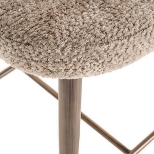 SCAUN DE BAR DELPHINE LOVELY NATURE, 213620, CONFECTIONAT DIN POLIESTER, METAL SI SPUMA, MARO/NEGRU, STIL MODERN - Img 6