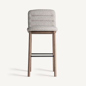 SCAUN DE BAR JACQUARD 106CM, DIN LEMN SI TEXTIL, STIL MODERN, VICAL HOME - Img 2