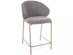 SCAUN DE BAR KIOTO H-2, CULOARE GRI 254/CREM, TAPITERIE DIN TEXTIL SI METAL, STIL MODERN - Img 6