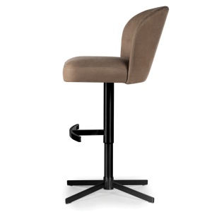 SCAUN DE BAR, SHELLY SUPREME CROSS, BEJ/NEGRU, TAPITERIE DIN TEXTIL, SPUMA, ARCURI SI METAL, STIL MODERN - Img 2