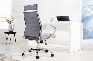 SCAUN DE BIROU, BIG DEAL 107/117CM, METAL SI TEXTIL GRI - Img 2