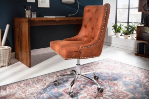 SCAUN DE BIROU CHESTERFIELD, VICTORIAN, DIN METAL SI PIELE ECO, ARTIM GROUP SELECTION - Img 7