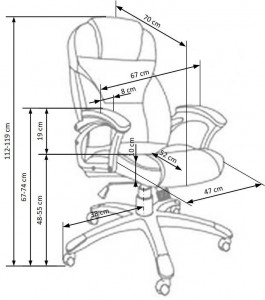 SCAUN DE BIROU DESMOND, GRI/CROM, TAPITERIE DIN PIELE ECOLOGICA SI PICIOARE DIN METAL, STIL MODERN - Img 6