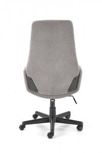 SCAUN DE BIROU HARPER, GRI/NEGRU, TAPITERIE DIN STOFA FINA SI PICIOARE DIN METAL, STIL MODERN - Img 4