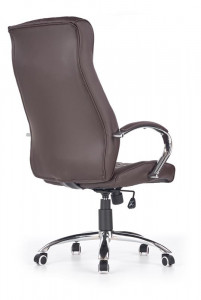 SCAUN DE BIROU HILTON, MARO/CROM, TAPITERIE DIN PIELE ECOLOGICA SI PICIOARE DIN METAL, STIL MODERN - Img 4