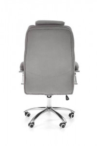 SCAUN DE BIROU KING 2, GRI/CROM, TAPITERIE DIN CATIFEA SI PICIOARE DIN METAL, STIL MODERN - Img 4