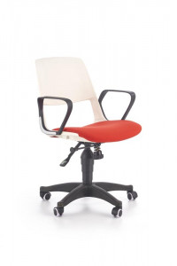 SCAUN DE BIROU PENTRU COPII ALB/ROSU/NEGRU JUMBO STIL MODERN HALMAR