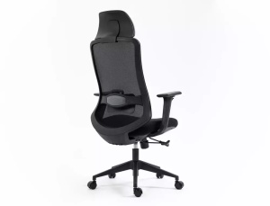 SCAUN DE BIROU PIVOTANT ERGON, NEGRU/NEGRU, TAPITERIE DIN TEXTIL SI PLASA SI PICIOR DIN PLASTIC, STIL MODERN - Img 4