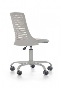 SCAUN DE BIROU PURE, GRI/GRI, TAPITERIE DIN PIELE ECOLOGICA/POLIPROPILENA SI PICIOARE DIN METAL, STIL MODERN - Img 5