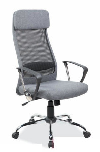 SCAUN DE BIROU Q-345, GRI/NEGRU, DIN TEXTIL SI METAL, STIL MODERN, SIGNAL