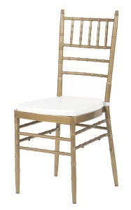 SCAUN DE CAFENEA/RESTAURANT/EVENIMENTE, CHIAVARI AMERICAN, POLIPROPILENA DE INALTA CALITATE, CULOARE AURIE + PERNA CADOU