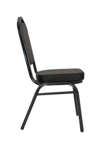 SCAUN DE EVENIMENTE HERON NEGRU, CONFECTIONAT DIN METAL SI TEXIL, STIL MODERN - Img 2