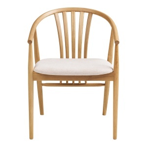 SCAUN DE SUFRAGERIE AGUSTIN, DIN LEMN SI TEXTIL, CULOARE NATUR/NISIPIU, HOUSE NORDIC - Img 3