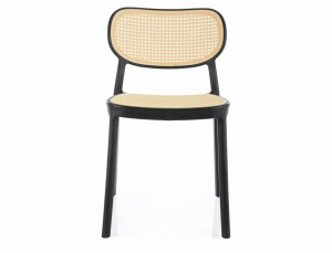 SCAUN DE TERASA BALI, NATUR/NEGRU, DIN POLIPROPILENA, STIL MODERN - Img 3