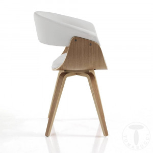 SCAUN DEOSEBIT, VISBY, CADRUL DIN FURNIR SI PIELE ECO, STIL MODERN, COD 4371 - Img 2