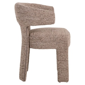 SCAUN DINIG NERIO MOCCA LINEAR, 214144, CONFECTIONAT DIN POLIESTER, METAL SI SPUMA, MARO MOCA, STIL MODERN - Img 3