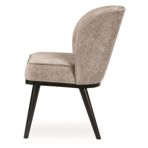 SCAUN DINING AINE PRO SUPREME, CONFECTIONAT DIN METAL, SPUMA, ARCURI SI TEXTIL, BEJ/NEGRU, STIL MODERN - Img 3
