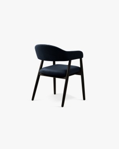 SCAUN DINING/BIROU ANDRA, ALBASTRU ROYAL, TAPITAT CU TAPITERIE DIN TEXTIL CATIFEA MAGIC VELVET SI LEMN MASIV, MICADONI - Img 4