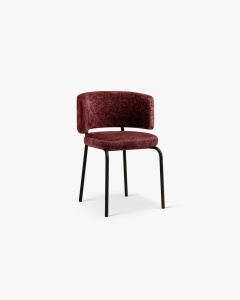 SCAUN DINING/BIROU DORA, NUANTA TAPITERIE LEMN DE CIRES, TAPITAT CU TAPITERIE DIN TEXTIL CHENILLE PERFECT ARMONY SI METAL, MICADONI