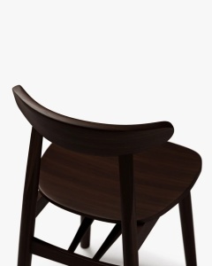SCAUN DINING/BIROU ELIE, WENGE, CONFECTIONAT DIN LEMN MASIV DE FAG, MICADONI - Img 4