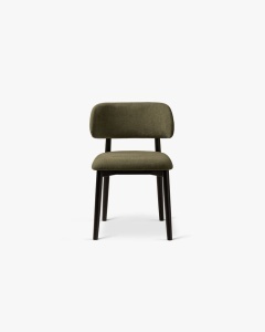 SCAUN DINING/BIROU EVAN, VERDE DESCHIS, TAPITAT CU TAPITERIE DIN TEXTIL CHENILLE REBEL SI LEMN MASIV, MICADONI