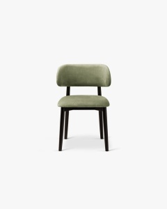 SCAUN DINING/BIROU EVAN, VERDE, TAPITAT CU TAPITERIE DIN TEXTIL CATIFEA MAGIC VELVET SI LEMN MASIV, MICADONI - Img 3