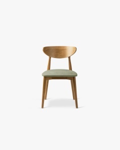 SCAUN DINING/BIROU LEON, VERDE, TAPITAT CU TAPITERIE DIN TEXTIL CATIFEA MAGIC VELVET SI LEMN MASIV, MICADONI - Img 2