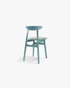 SCAUN DINING/BIROU OSOS, VERDE MENTA/TURCOAZ, TAPITAT CU TAPITERIE DIN TEXTIL STRUCURAT BABEL SI LEMN MASIV DE FAG, MICADONI - Img 2