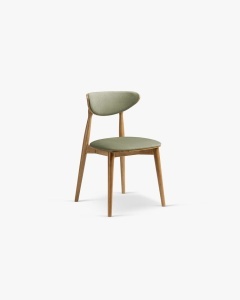 SCAUN DINING/BIROU RINA, VERDE, TAPITAT CU TAPITERIE DIN TEXTIL CATIFEA MAGIC VELVET SI LEMN MASIV DE FAG, MICADONI