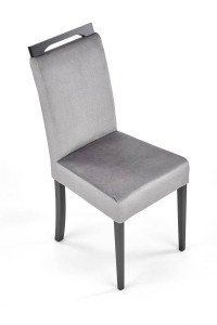SCAUN DINING CLARION 2, GRI MONOLITH 85/NEGRU, CU TAPITERIE DIN STOFA FINA SI PICIOARE DIN LEMN MASIV, STIL CLASIC - Img 3
