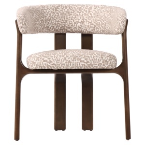 SCAUN DINING, CONTIGO, REALIZAT DIN LEMN DE FAG SI TEXTIL, CULOARE MARO/NATUR, DESIGN DEOSEBIT, RICHMOND INTERIORS