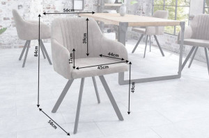 SCAUN DINING, DESIGN VINTAGE/INDUSTRIAL, LUCCA, GRI TAUPE/NEGRU, ARTIM GROUP SELECTION - Img 6