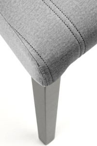 SCAUN DINING DIEGO 2, GRI MONOLITH 85/NEGRU, CU TAPITERIE DIN CATIFEA SI PICIOARE DIN LEMN MASIV, STIL CLASIC - Img 8