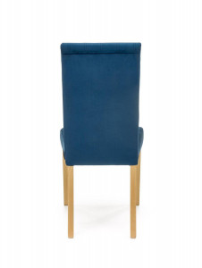 SCAUN DINING DIEGO 3, ALBASTRU MONOLITH 77/STEJAR, CU TAPITERIE DIN CATIFEA SI PICIOARE DIN LEMN MASIV, STIL CLASIC - Img 2