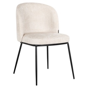 SCAUN DINING ELVI, BEJ CHENILLE NIAGARA 902, S4750, CONFECTIONAT DIN 100% POLIESTER, METAL SI SPUMA, RICHMOND INTERIORS - Img 1