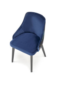 SCAUN DINING ENDO, ALBASTRU BLUVEL 86/MULTICOLOR/NEGRU, CU TAPITERIE DIN CATIFEA SI PICIOARE DIN LEMN MASIV, STIL CLASIC - Img 2