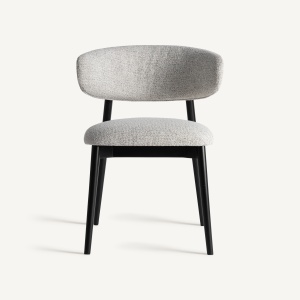 SCAUN DINING ERLEC, DIN LEMN DE ARTAR SI TEXTIL, CULOARE GRI/NEGRU, DESIGN CONTEMPORAN, REZISTENTA LA APA SI PETE, VICAL HOME - Img 2