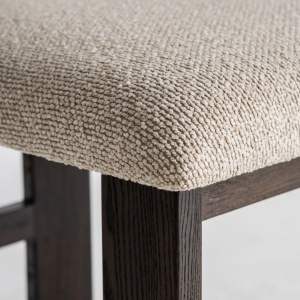 SCAUN DINING EVJE, DIN LEMN DE FRASIN SI TEXTIL BEJ, DESIGN CONTEMPORAN, VICAL HOME - Img 5