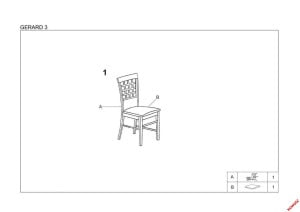 SCAUN DINING GERARD 3, GRI INARI 91/ALB, TAPITERIE DIN STOFA SI PICIOARE DIN LEMN MASIV DE FAG, STIL CLASIC - Img 2