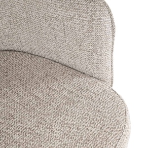 SCAUN DINING GIOVANNA NATURAL FENCY, 212863, CONFECTIONAT DIN POLIESTER, METAL SI SPUMA, BEJ/NEGRU, STIL MODERN - Img 5