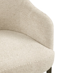 SCAUN DINING, HADLEY, REALIZAT DIN METAL SI TEXTIL IGNIFUG, CULOARE ALB CREM, DESIGN DEOSEBIT, RICHMOND INTERIORS - Img 3