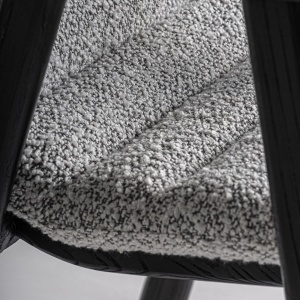 SCAUN DINING JACQUARD, ALB/GRI/NEGRU, REF. 36773, PRELUCRAT MANUAL, CONFECTIONAT DIN LEMN DE ULM SI TEXTIL, STIL MODERN - Img 7