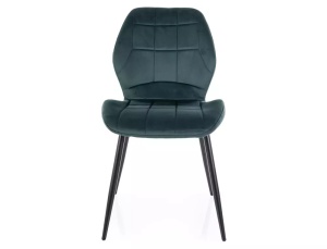 SCAUN DINING JAKE, VERDE BLUVEL 78/NEGRU MAT, TAPITERIE DIN CATIFEA SI PICIOARE DIN METAL, STIL MODERN - Img 3