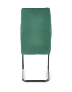 SCAUN DINING K444, VERDE INCHIS/NEGRU, CU TAPITERIE DIN CATIFEA SI PICIOARE DIN METAL, STIL MODERN - Img 2