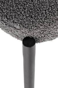 SCAUN DINING K477, GRI/NEGRU, CU TAPITERIE DIN TEXTIL PLUSAT SI PICIOARE DIN METAL, STIL MODERN - Img 7