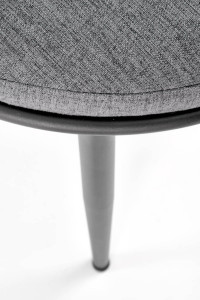 SCAUN DINING K516, GRI/NEGRU, CU TAPITERIE DIN STOFA SI PICIOARE DIN METAL, STIL MODERN - Img 8